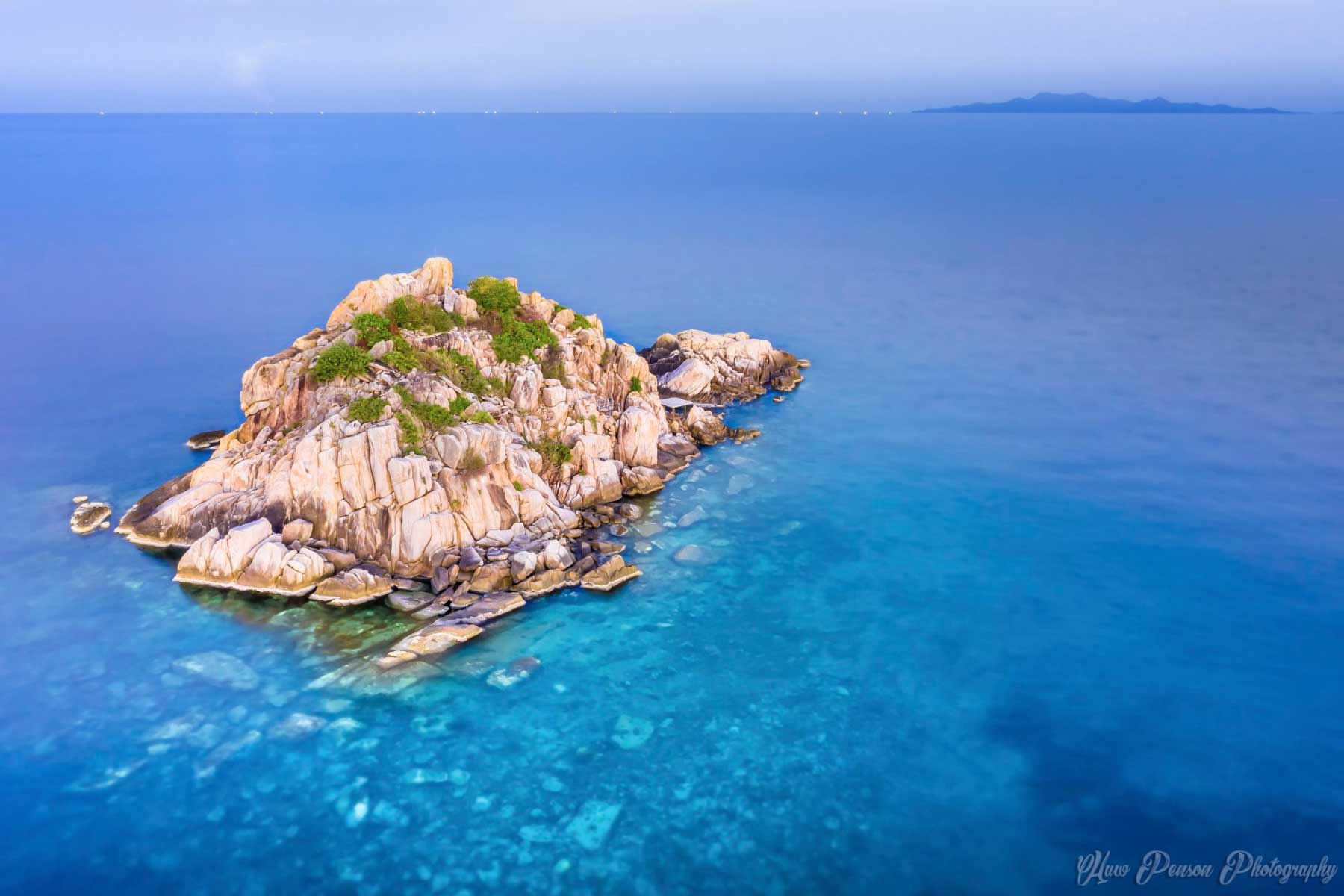 sharkisland kohphangan drone kohtaodivers kohtaodiving thailand thaimaa parhaatrannat